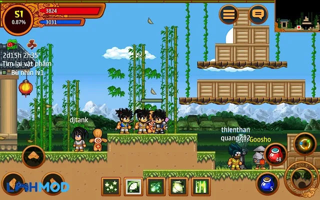Giao diện game Ninja School Mod