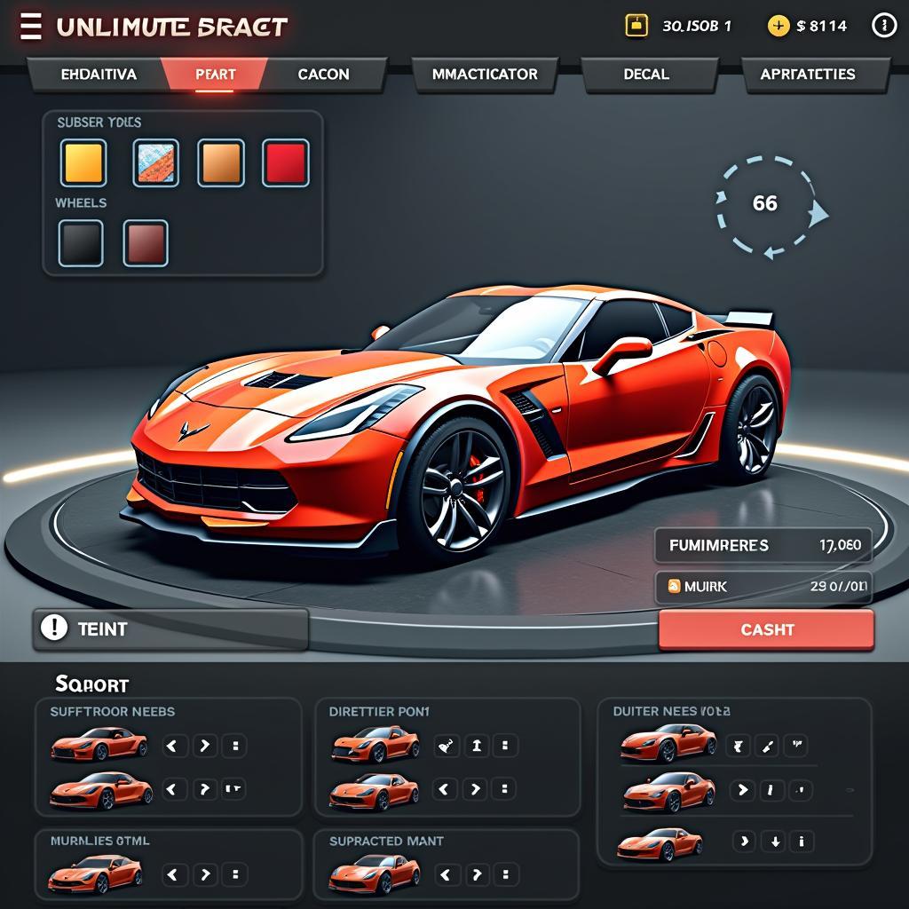 Tùy chỉnh và nâng cấp xe không giới hạn với Car Parking Multiplayer MOD APK vô hạn tiền, thỏa sức sáng tạo
